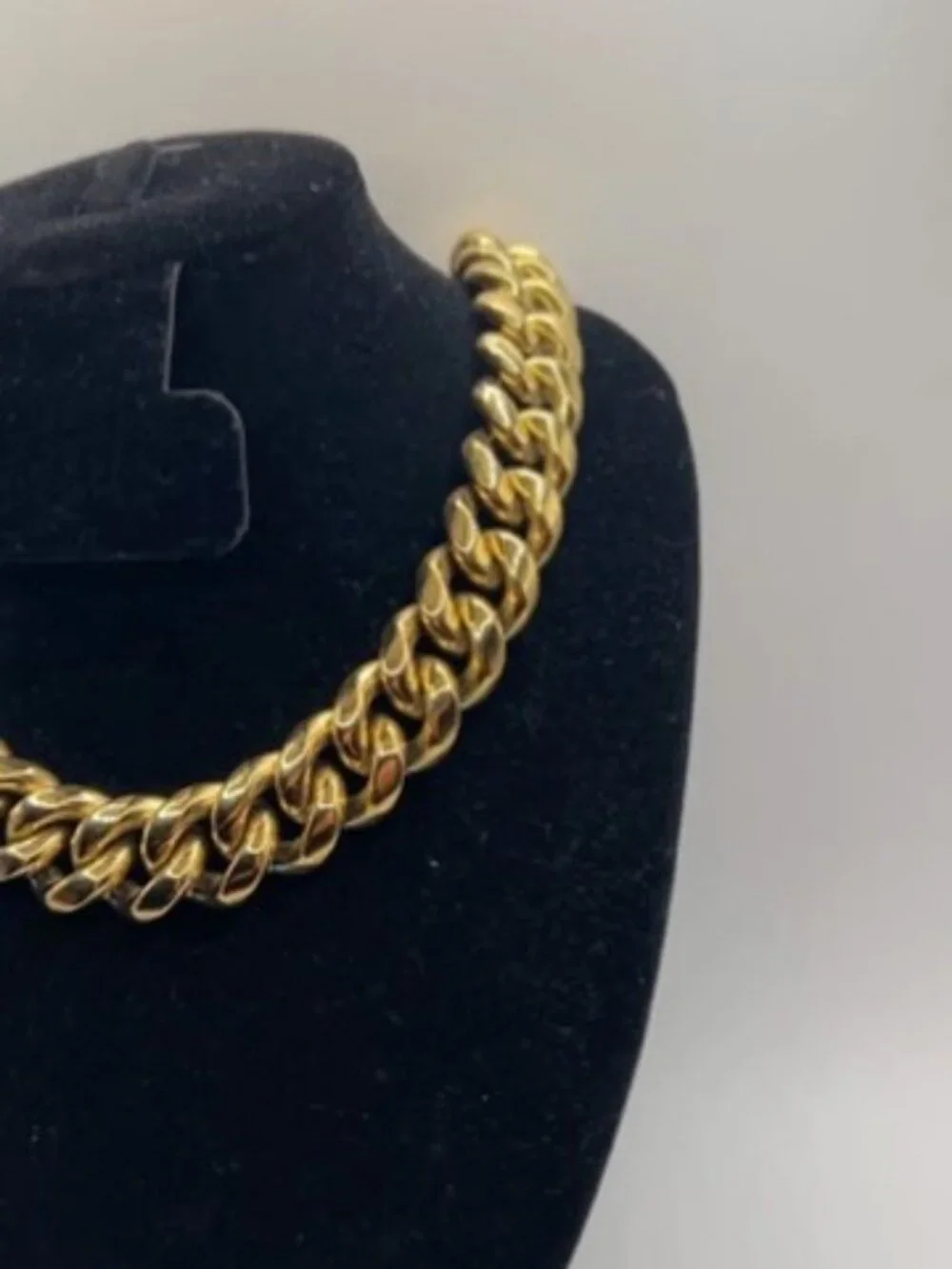 Mens Cuban Chain Real Gold Stainless Steel 18mm 18 Inch Plated Solid Durable